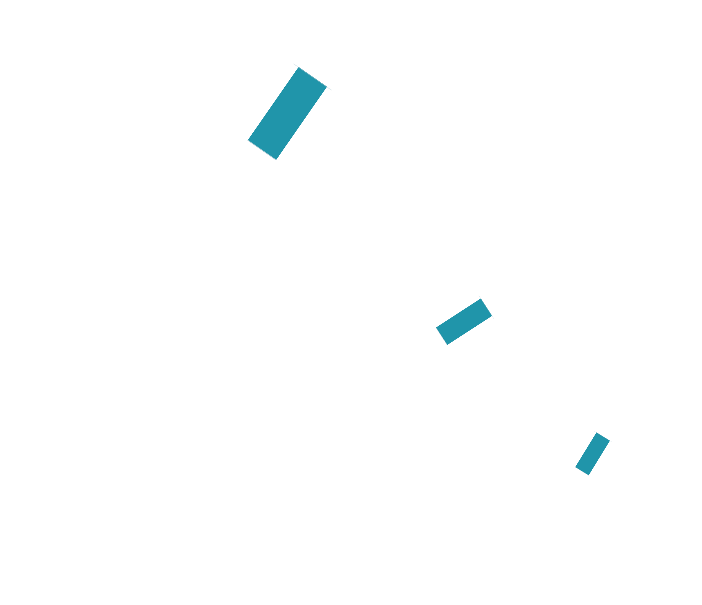 四角い3つのオブジェクト